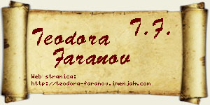 Teodora Faranov vizit kartica